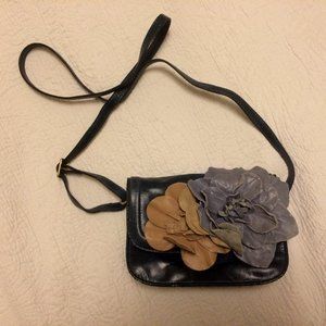 Cute Flowery Leather Crossbody Purse